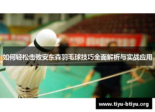 如何轻松击败安东森羽毛球技巧全面解析与实战应用